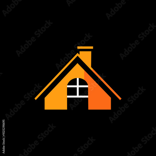 simple roof design logo
