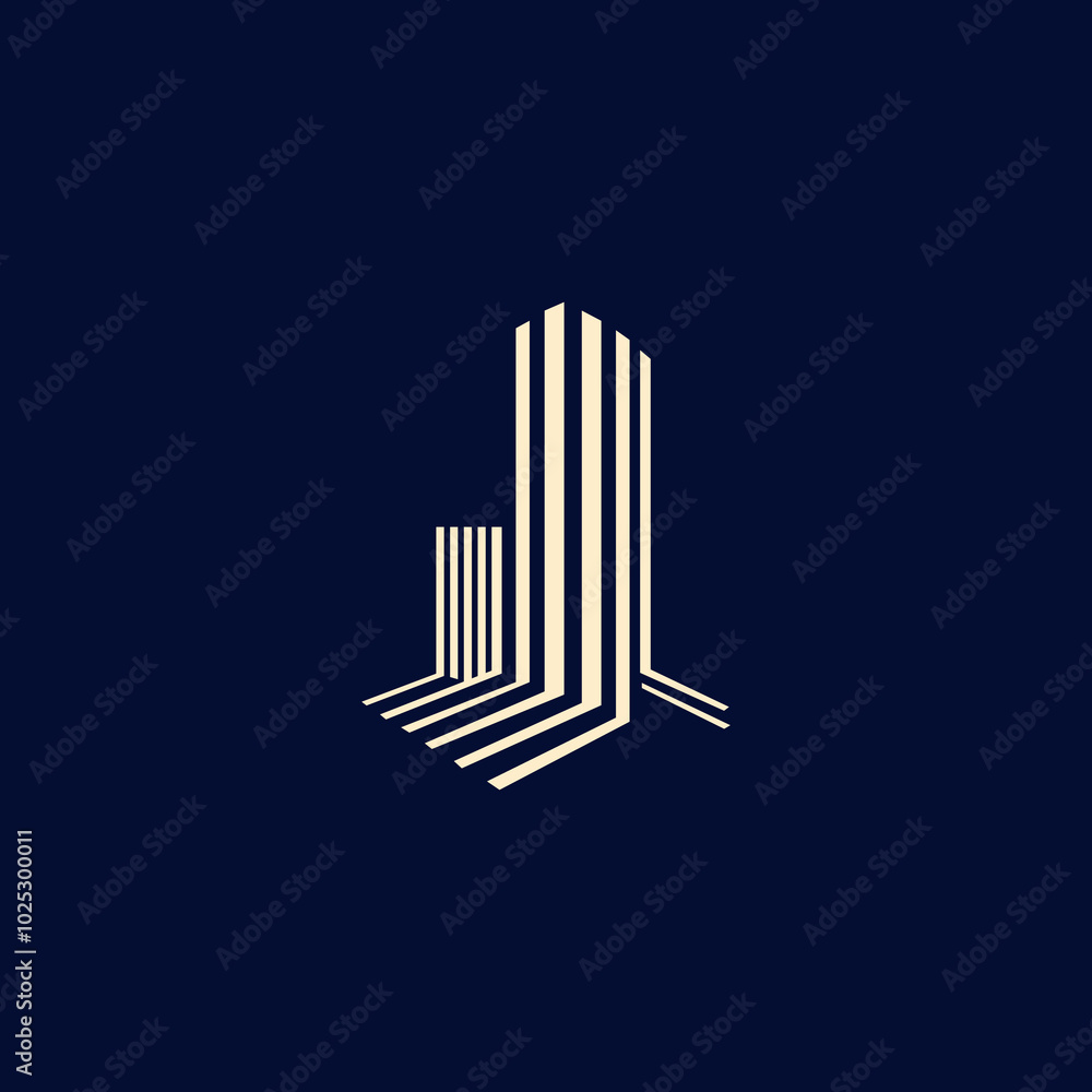 Obraz premium Simple building design logo