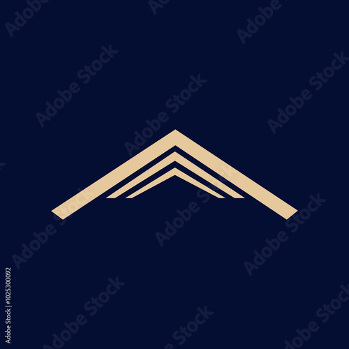simple roof design logo