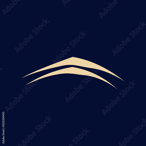 simple roof design logo