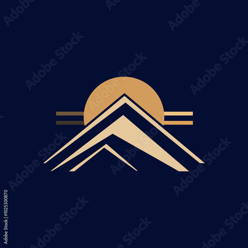 simple roof design logo