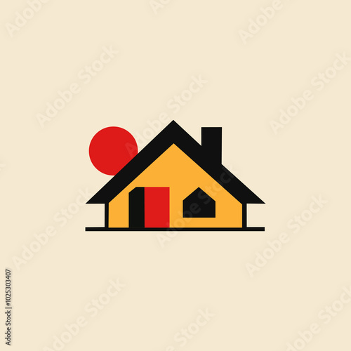 simple roof design logo