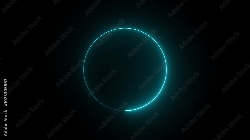 circle loading animation on neon, updating. and uploading icon, on the black background. circle loading animation on neon, updating. and uploading icon, on the black background.