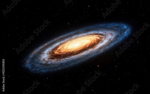 Colorful spiral galaxy 