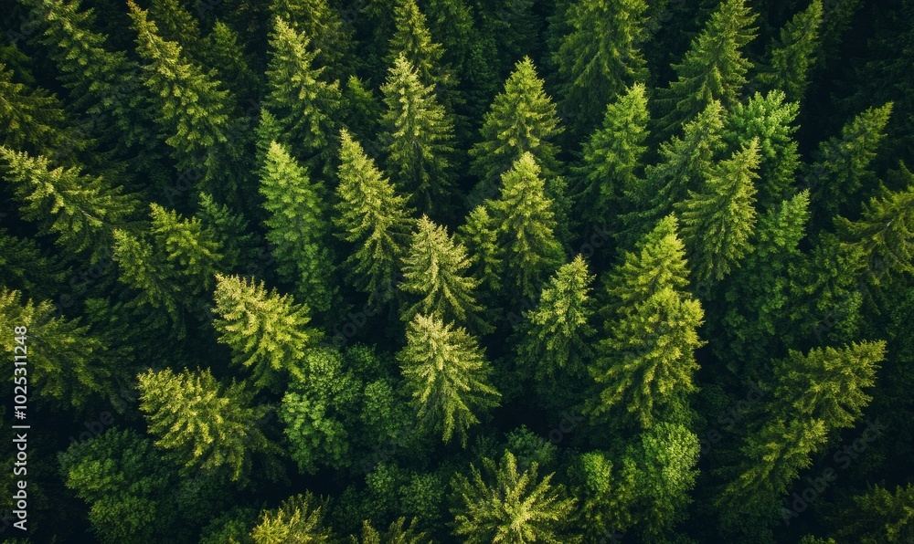 Green forest with lush trees Green forest with lush trees