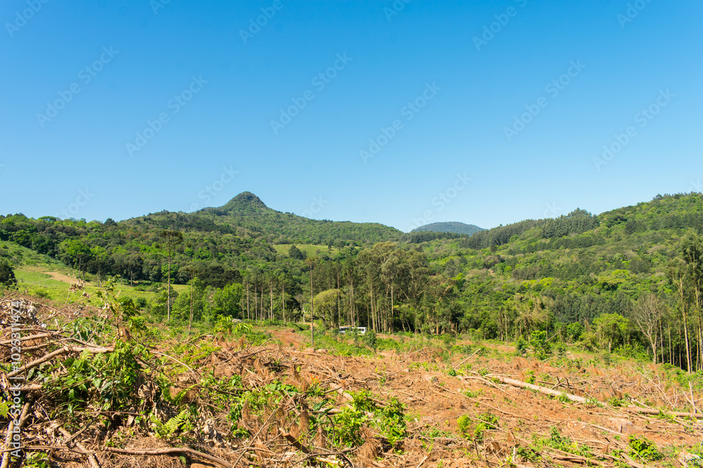 Carapina valley landscape - countryside of Sao Francisco de Paula, South of Brazil