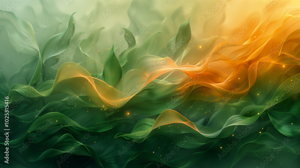 Fototapeta premium abstract green background with smoke