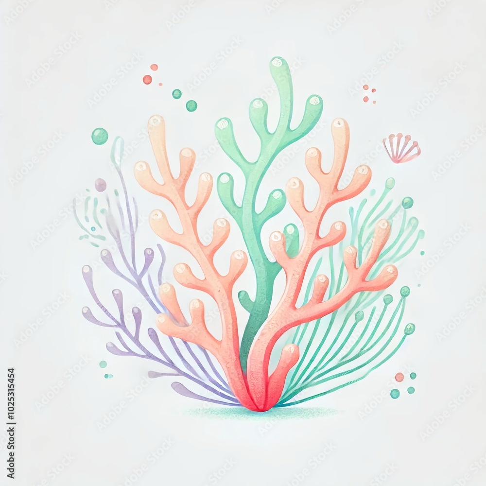 Naklejka premium coral