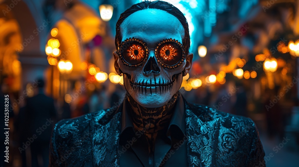 portrait of man on Halloween carnival portrait of man on Halloween carnival