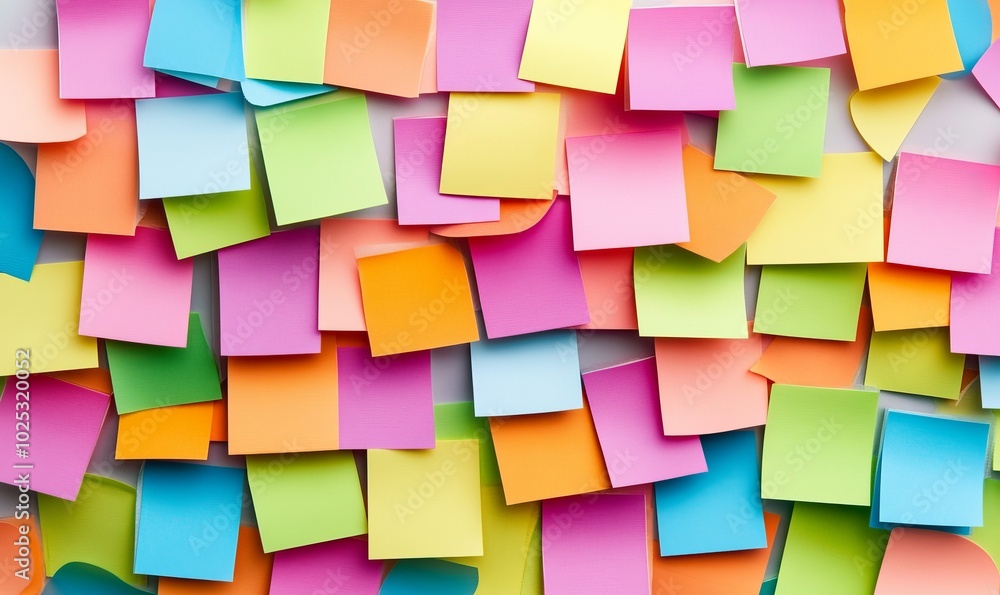 Close-up of colorful blank adhesive notes on white background Close-up of colorful blank adhesive notes on white background