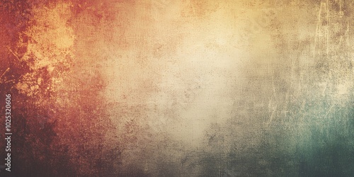 Abstract grunge background with shades of red, yellow, and blue.