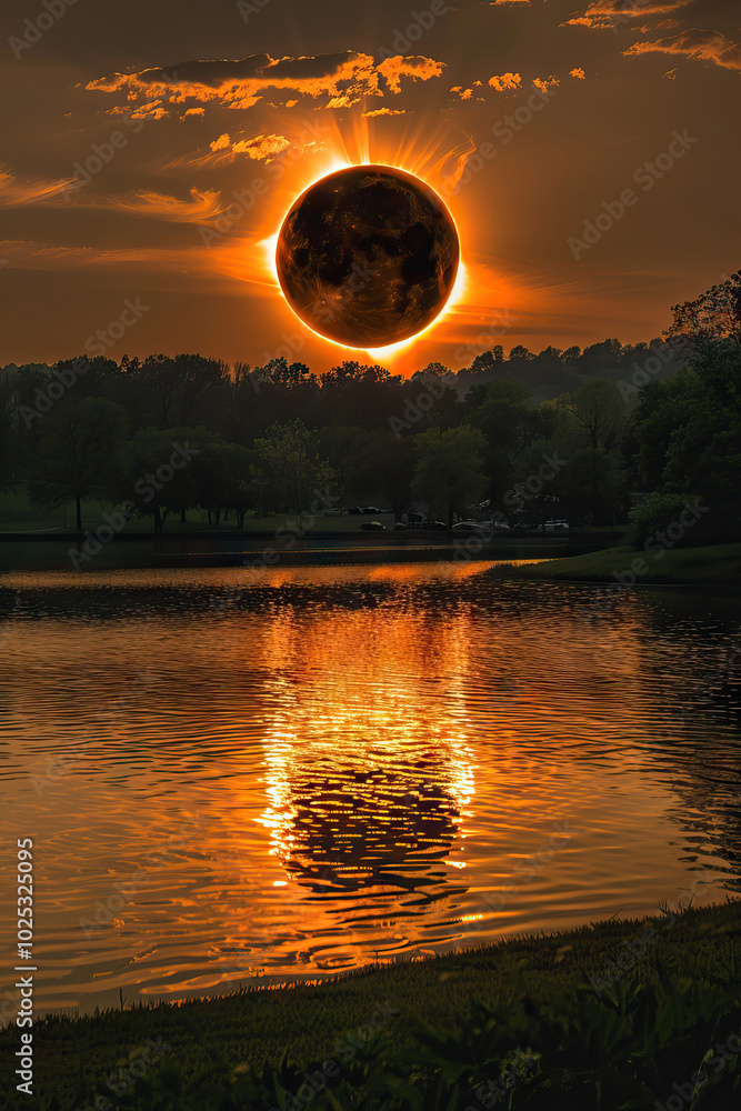 Breathtaking Solar Eclipse Over Water Breathtaking Solar Eclipse Over Water