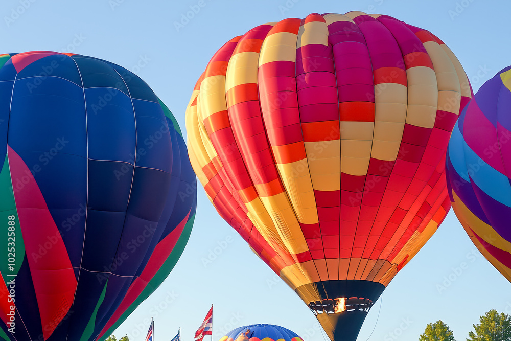 Obraz premium A colorful balloon festival filling the sky with vibrant hues