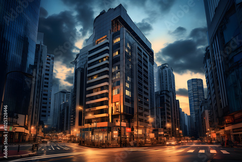 modern building in city scape, modern day building in city big city