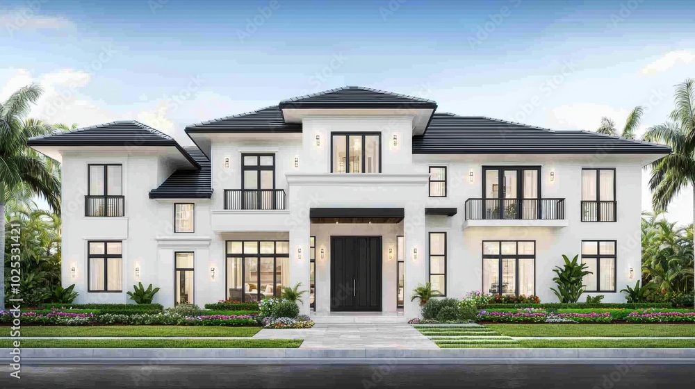 Modern Luxury Home with Beautiful Landscaping Modern Luxury Home with Beautiful Landscaping