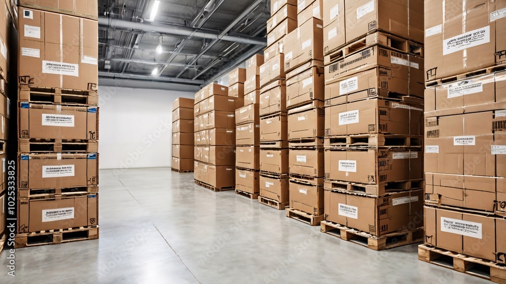 stack of shipping boxes ready for delivery