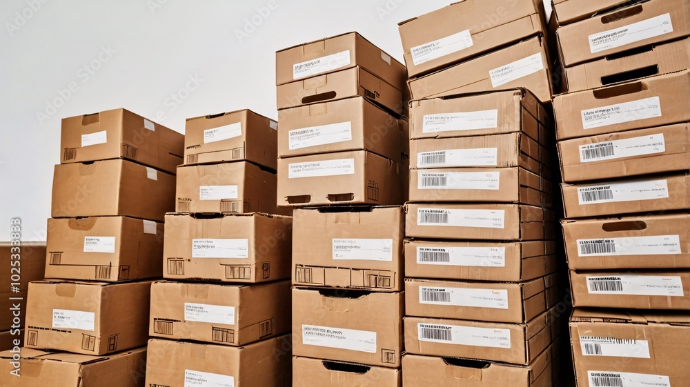 stack of shipping boxes ready for delivery stack of shipping boxes ready for delivery