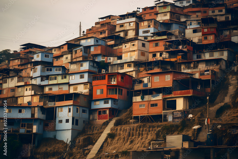 Fototapeta premium slum building architecture, architecture