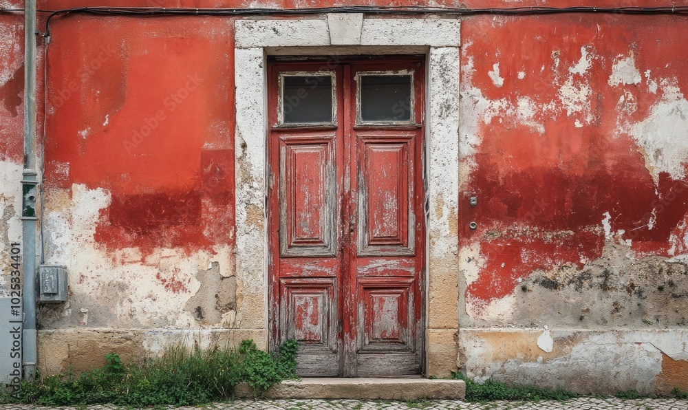 Neglected doorway in Lisbon Neglected doorway in Lisbon