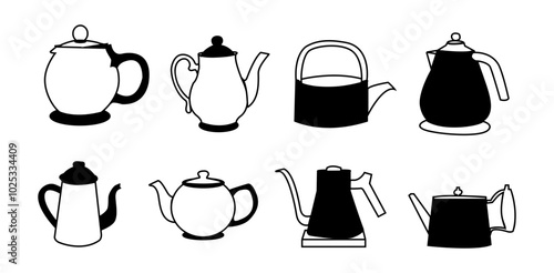 Coffee Set Illustration | Minimalist Doodle Vector for Café and Coffee-Themed Designs Coffee Set Illustration | Minimalist Doodle Vector for Café and Coffee-Themed Designs