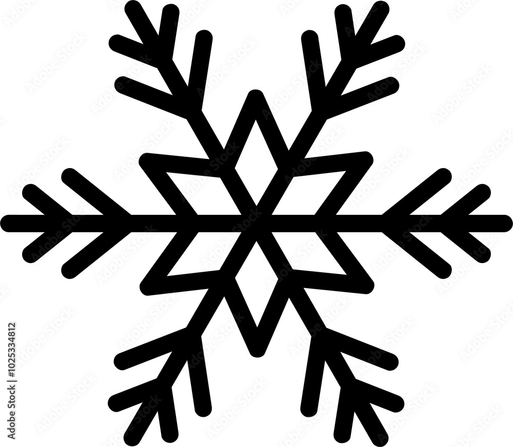 snowflake black design element snowflake black design element