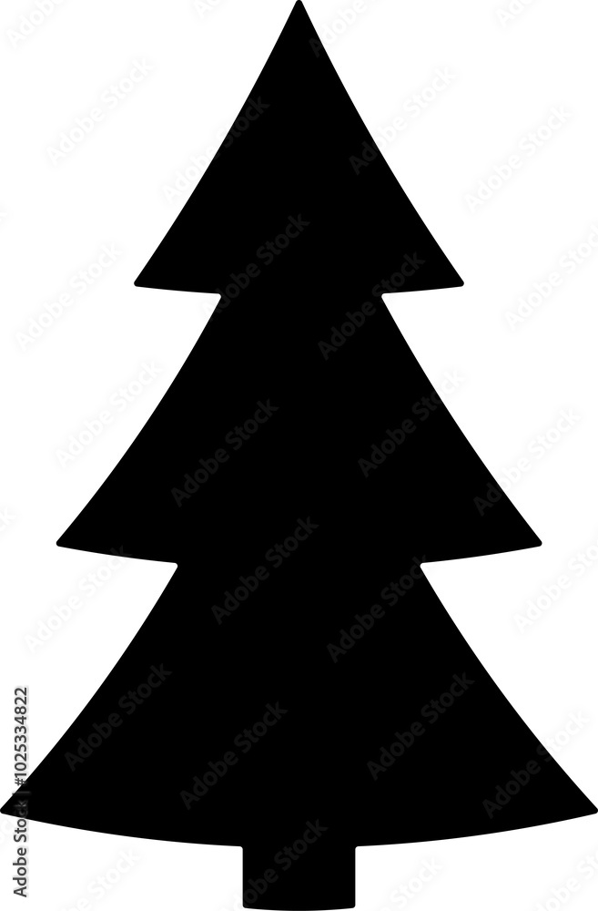 christmas tree black element christmas tree black element