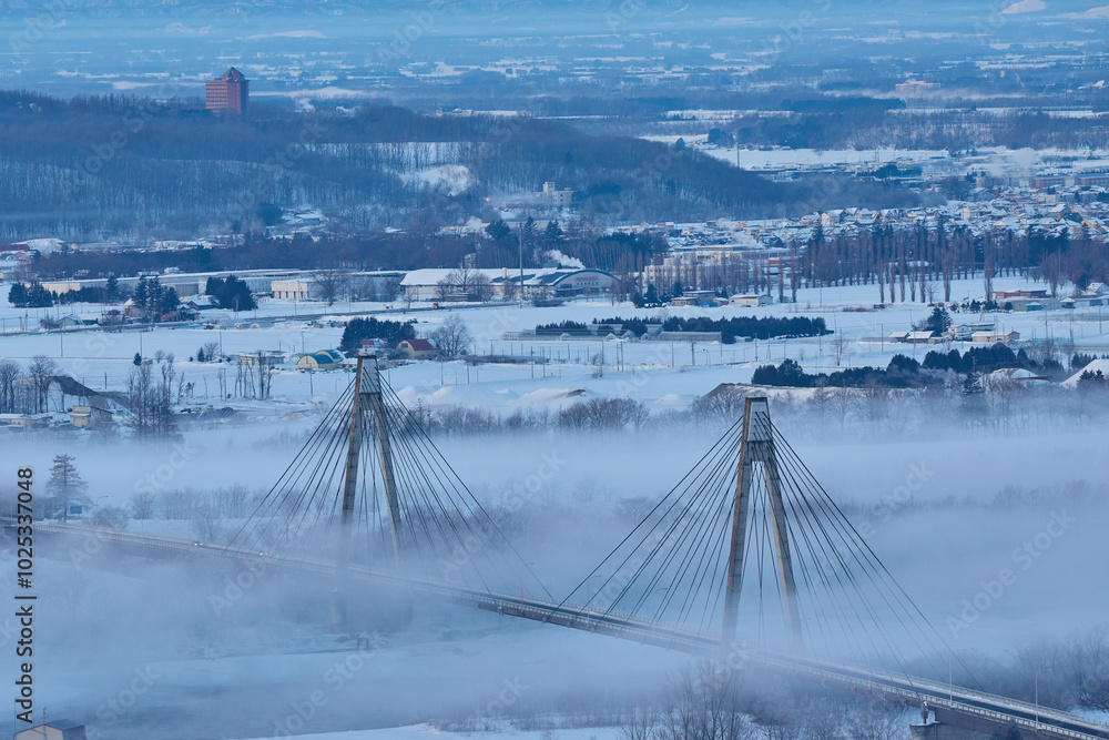 Obraz premium 早朝の気嵐