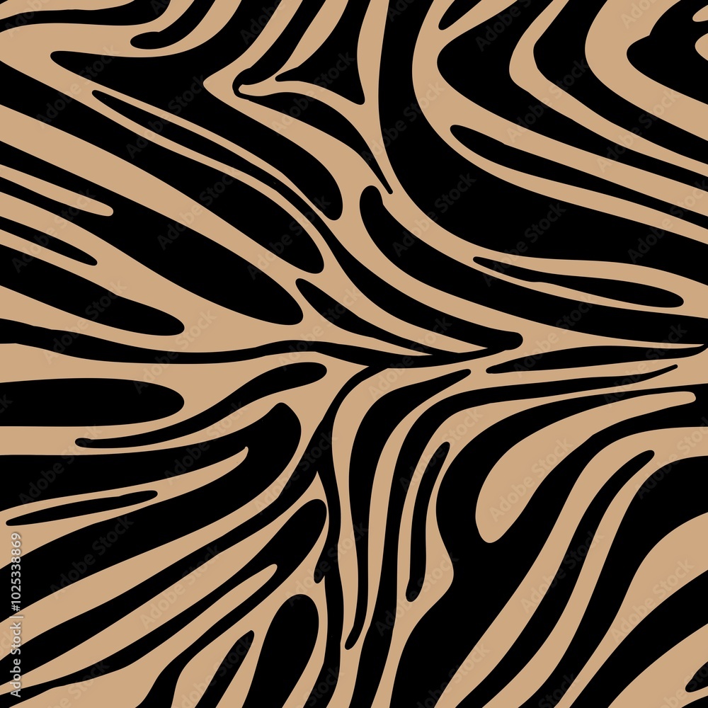 Big Zebra Pattern with Beige Background Big Zebra Pattern with Beige Background