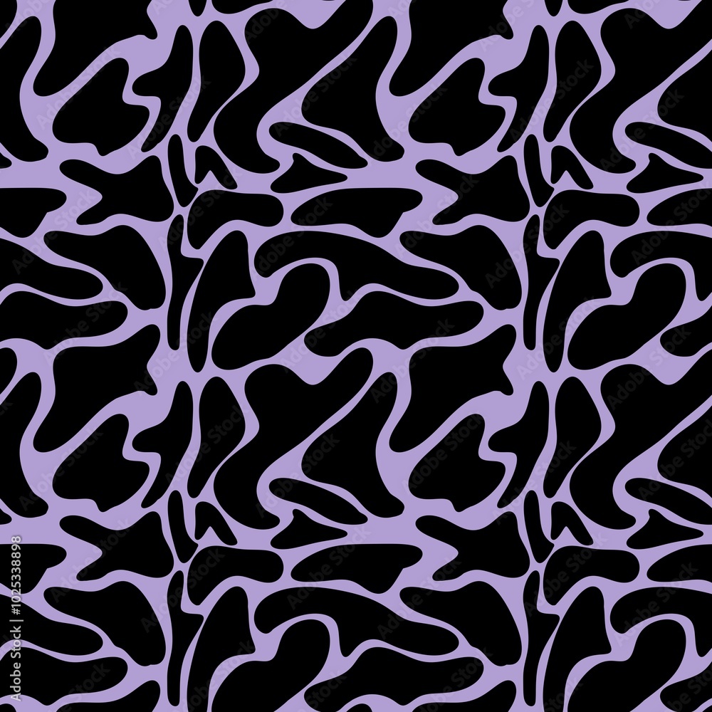 Small Cow Pattern with Violet Background Small Cow Pattern with Violet Background