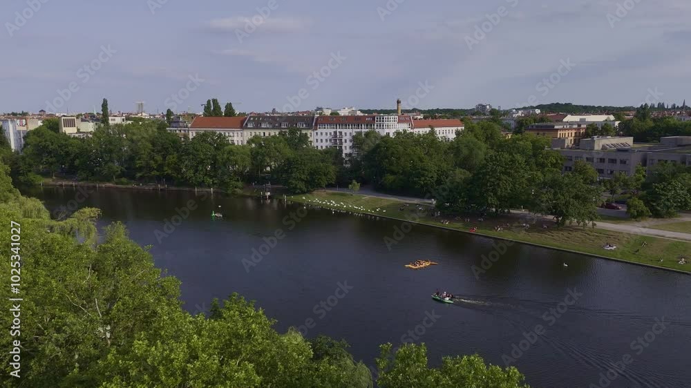 Kreuzberg canal in Berlin on a summers day Kreuzberg canal in Berlin on a summers day