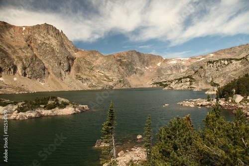 Glacier Lake in Beartooth Mountains, Montana