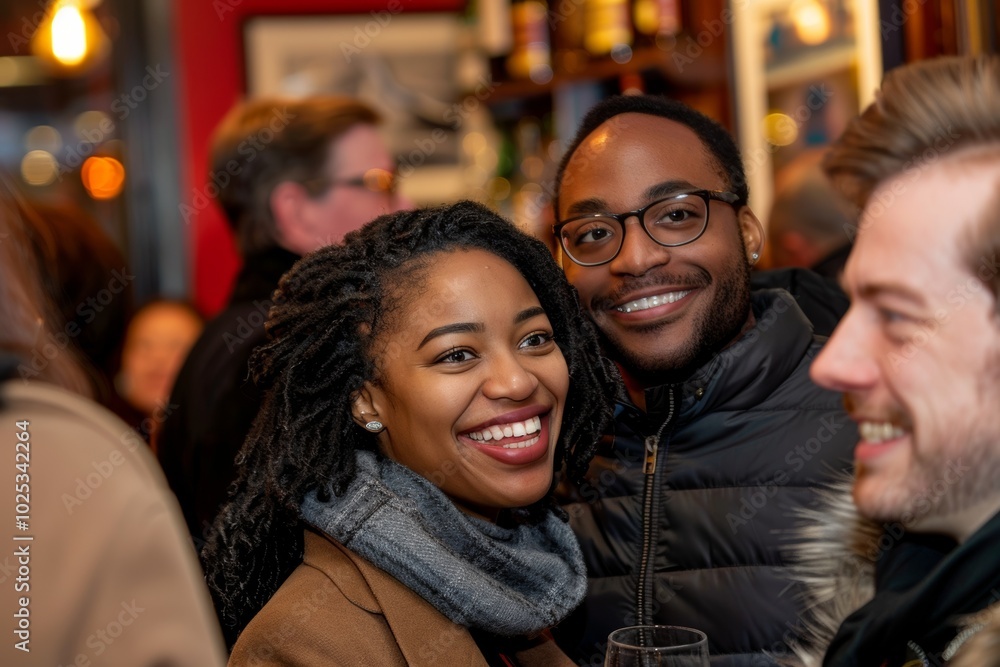 Group of friends having fun in a pub - Multiethnic group of people having fun together Group of friends having fun in a pub - Multiethnic group of people having fun together