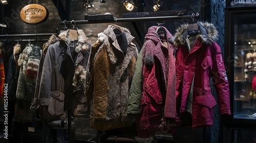 Wallpaper Mural Colorful coat Hanging on the Rack Torontodigital.ca