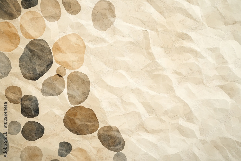 Softly shaped brown blobs scattered across textured recycled paper create an organic and natural aesthetic Softly shaped brown blobs scattered across textured recycled paper create an organic and natural aesthetic