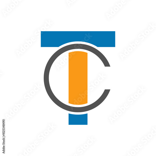 the logo consists of the letter TC. Abstract, outline and elegant.