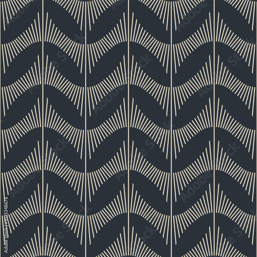 Art Deco Abstract Chevron Seamless Vector Repeat Pattern