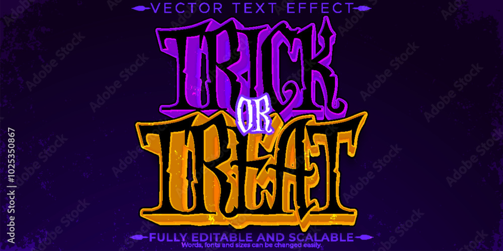 Halloween monster text effect, editable horror and scary text style Halloween monster text effect, editable horror and scary text style
