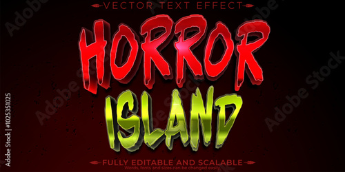 Halloween monster text effect, editable horror and scary text style