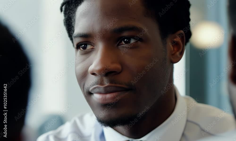 Focused Zambian Man in Business Meeting Focused Zambian Man in Business Meeting