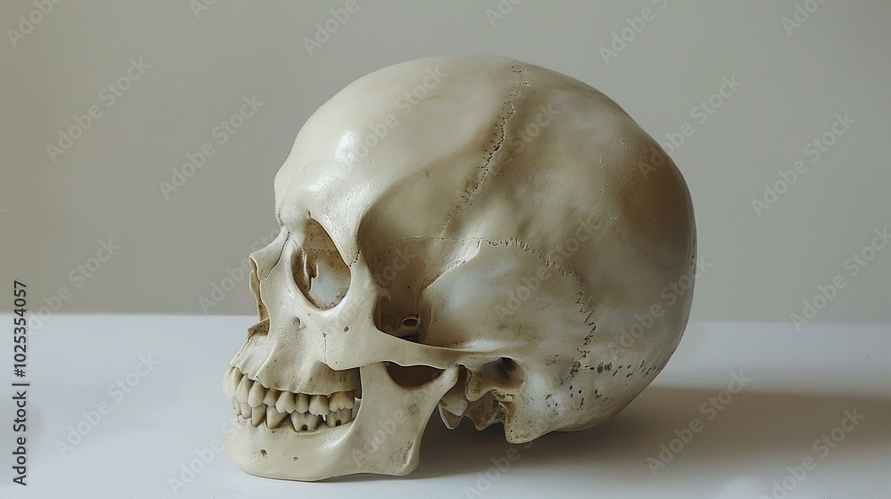 A Human Skull Viewed from the Side A Human Skull Viewed from the Side