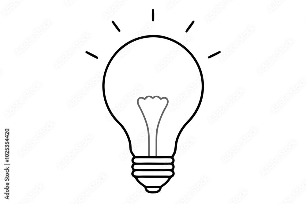 light bulb symbol idea and creativity line drawing vector
light bulb symbol idea and creativity line drawing vector