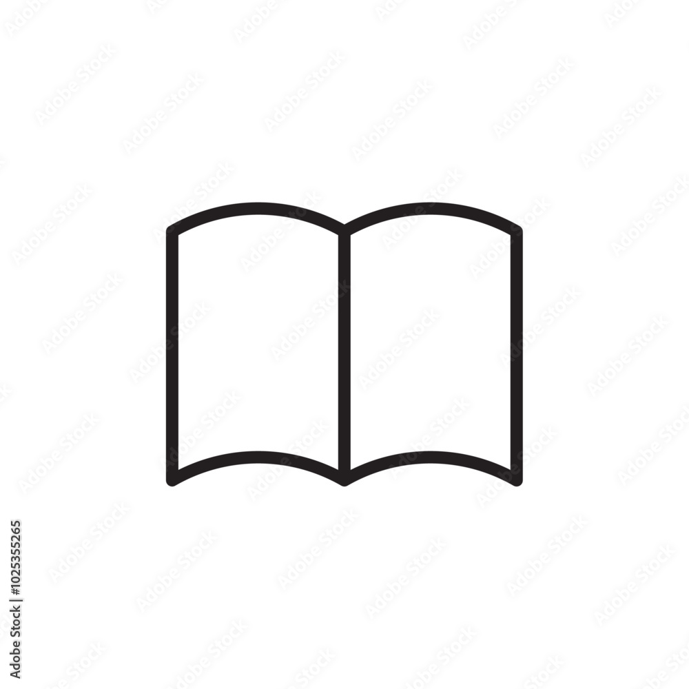 Book icon Vector set outline Book icon Vector set outline