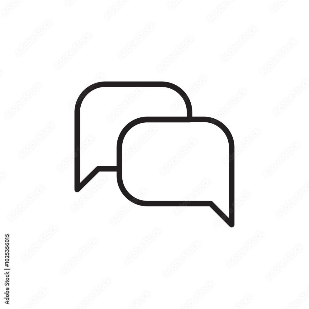 Chats icon Vector set outline Chats icon Vector set outline