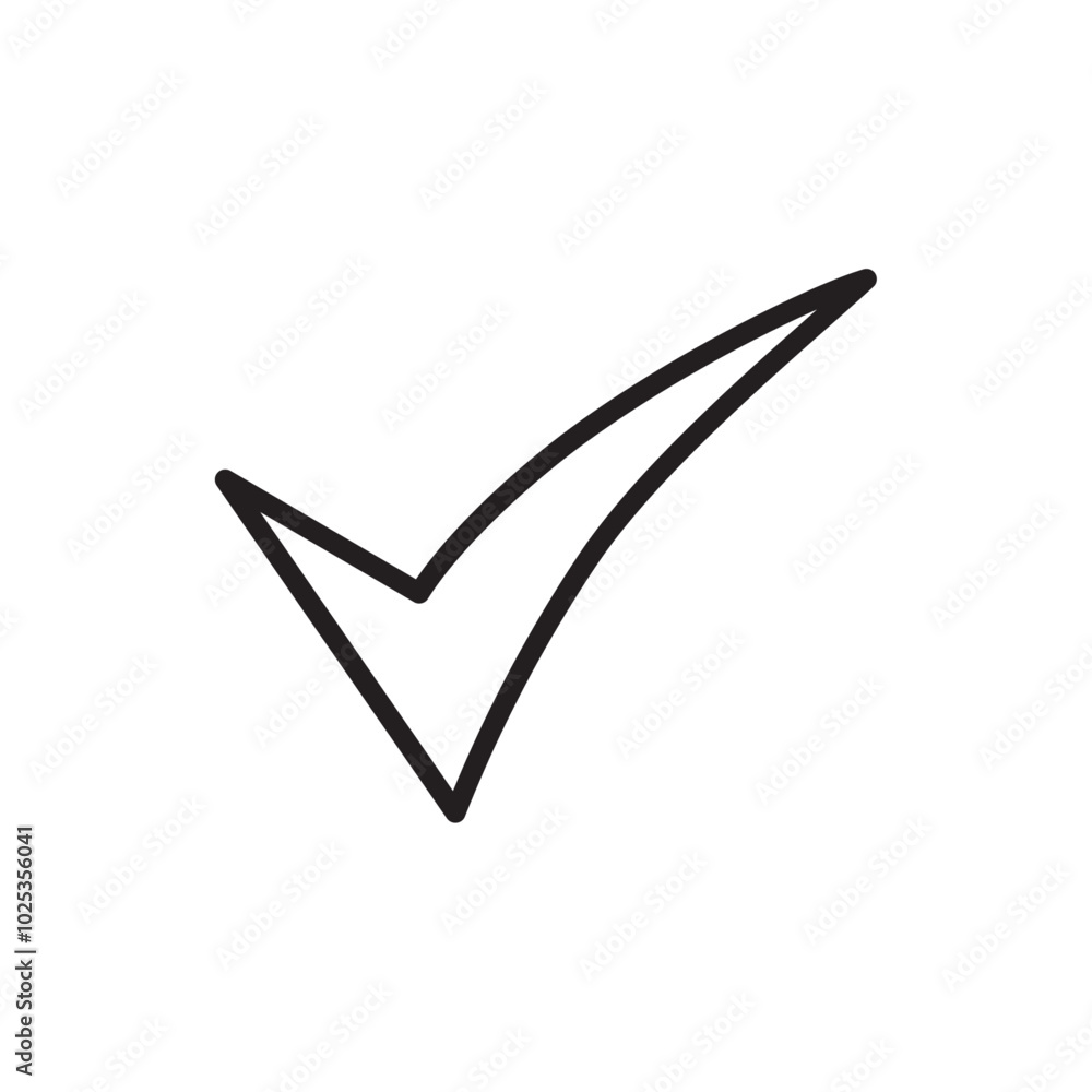 Check mark icon Vector set outline Check mark icon Vector set outline