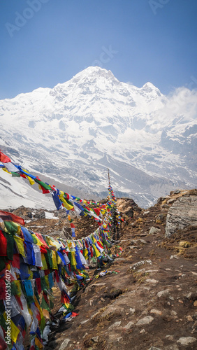 The landscape on the way to Annapurna Base Camp in Nepal