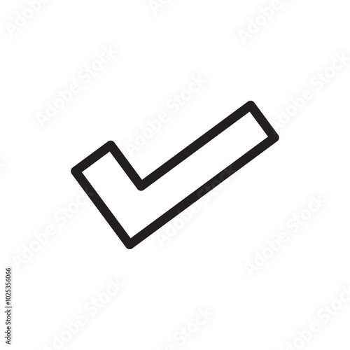Check mark icon Vector set outline
