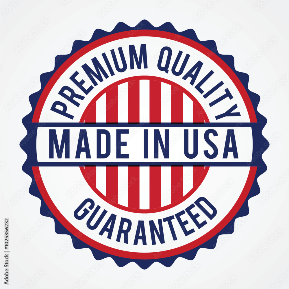 Premium Quality Made in USA Guarantee Badge Premium Quality Made in USA Guarantee Badge