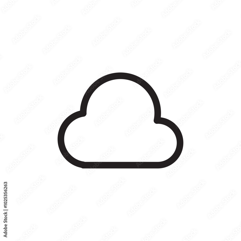 cloud icon Vector set outline cloud icon Vector set outline