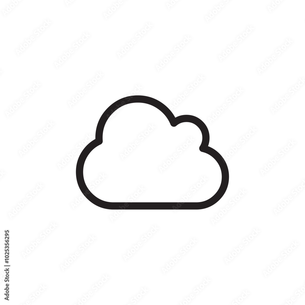 Cloud icon Vector set outline Cloud icon Vector set outline