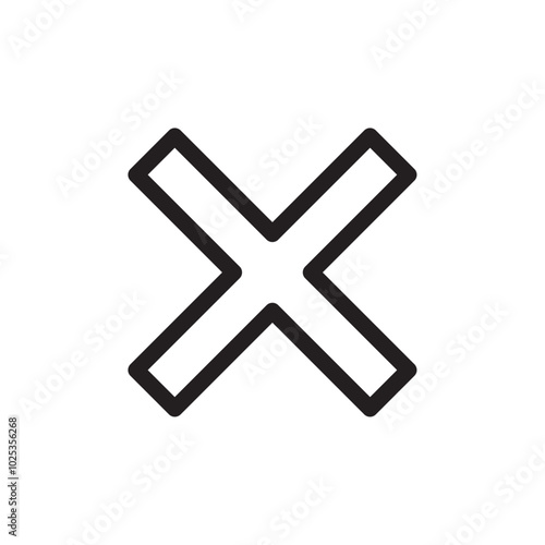 Close icon Vector set outline
